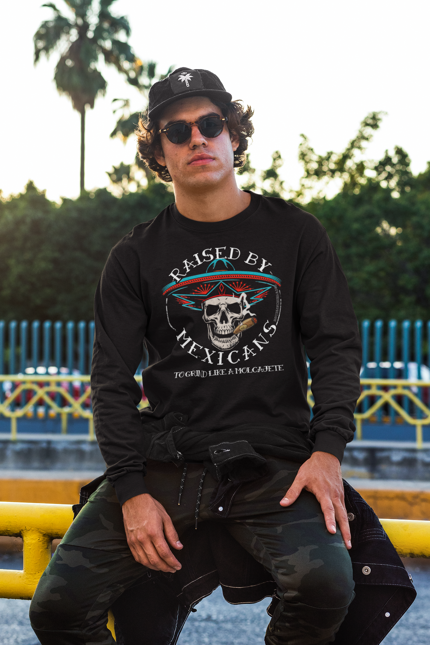 Raised By Mexicans Men’s Long Sleeve Shirt