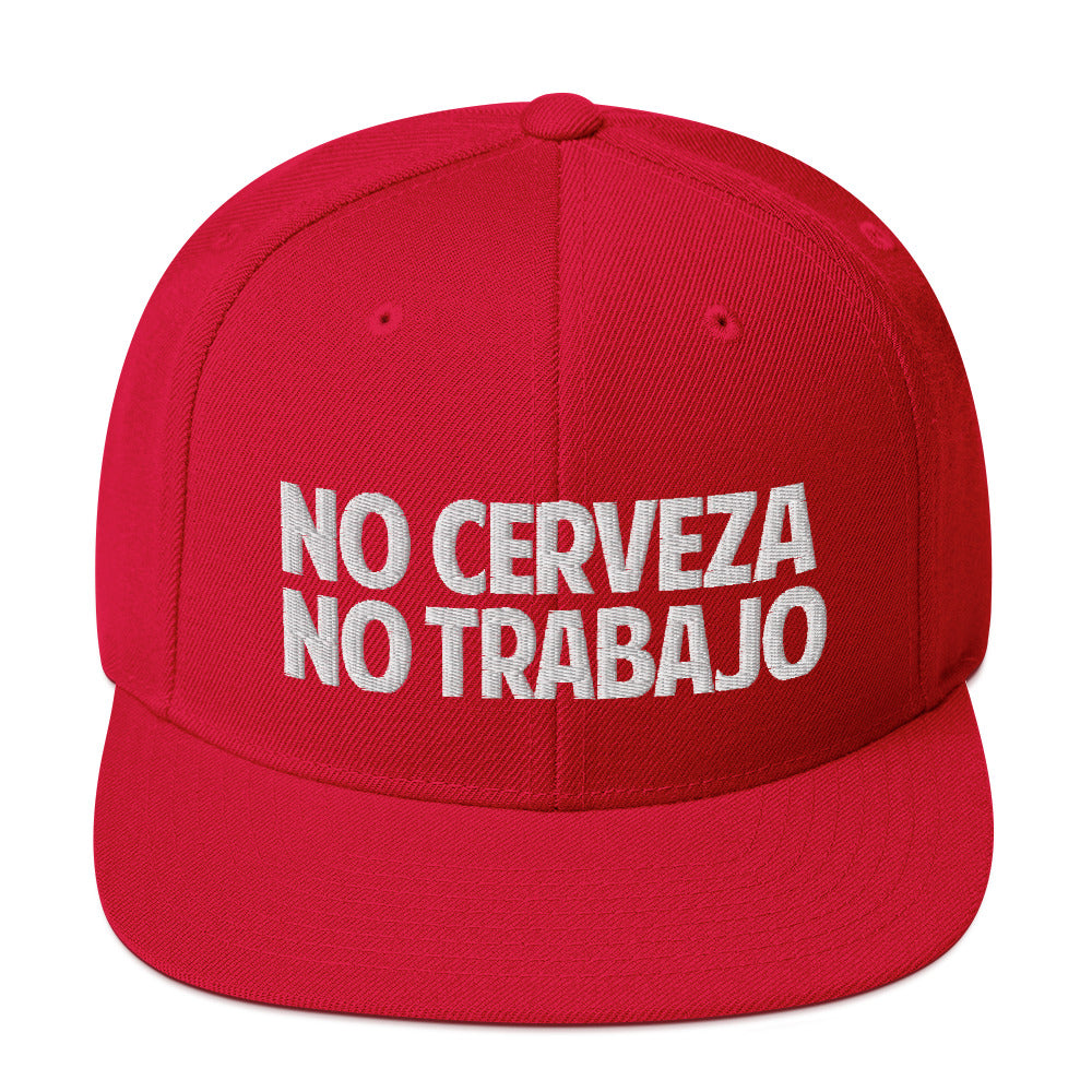 No Cerveza No Trabajo Snapback Cap