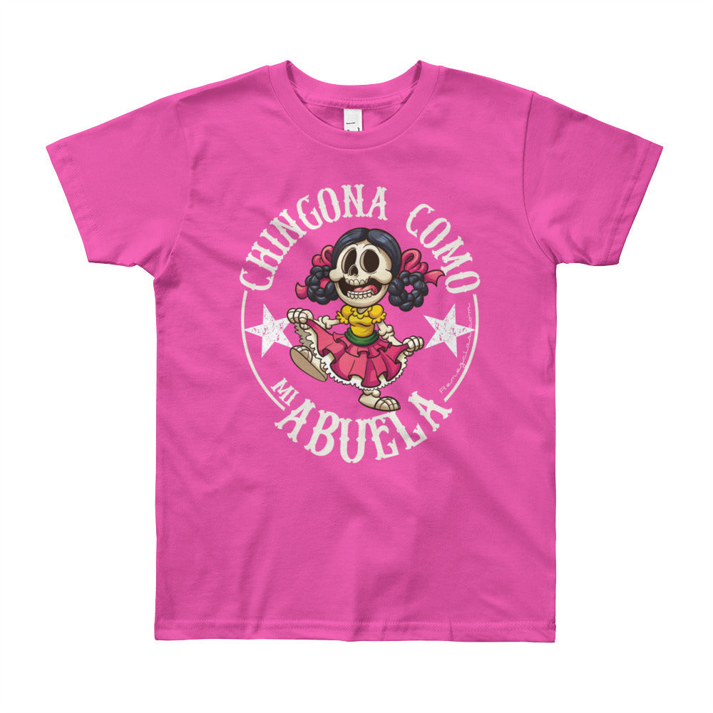 Youth Chingona Como Mi Abuela  Short Sleeve T-Shirt