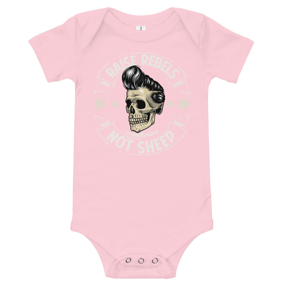 Raise Rebels Not Sheep Chingon Baby Onesie