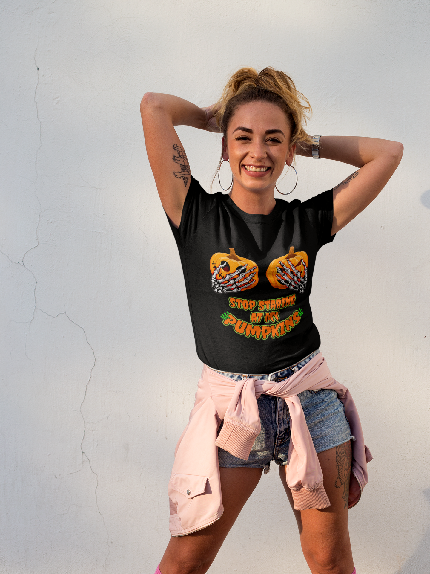 Stop Staring At My Pumpkins T-Shirt