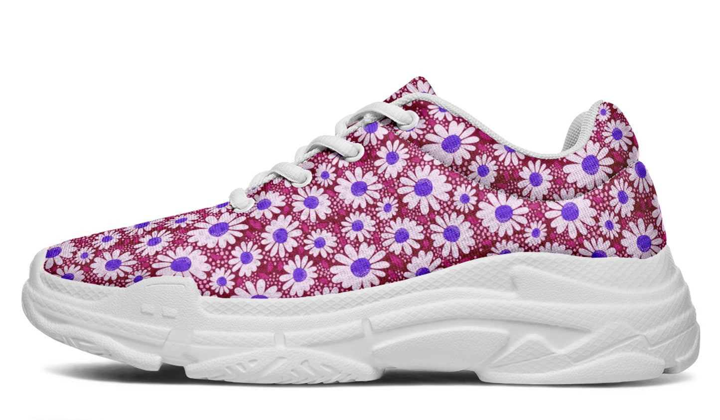 Burgundy Bloom Sneakers Test