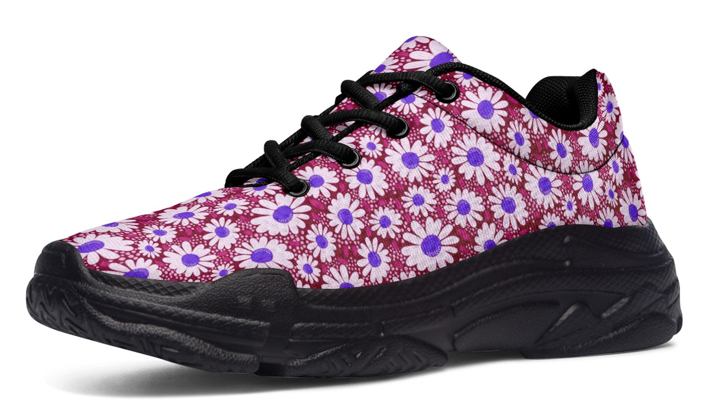 Burgundy Bloom Sneakers Test