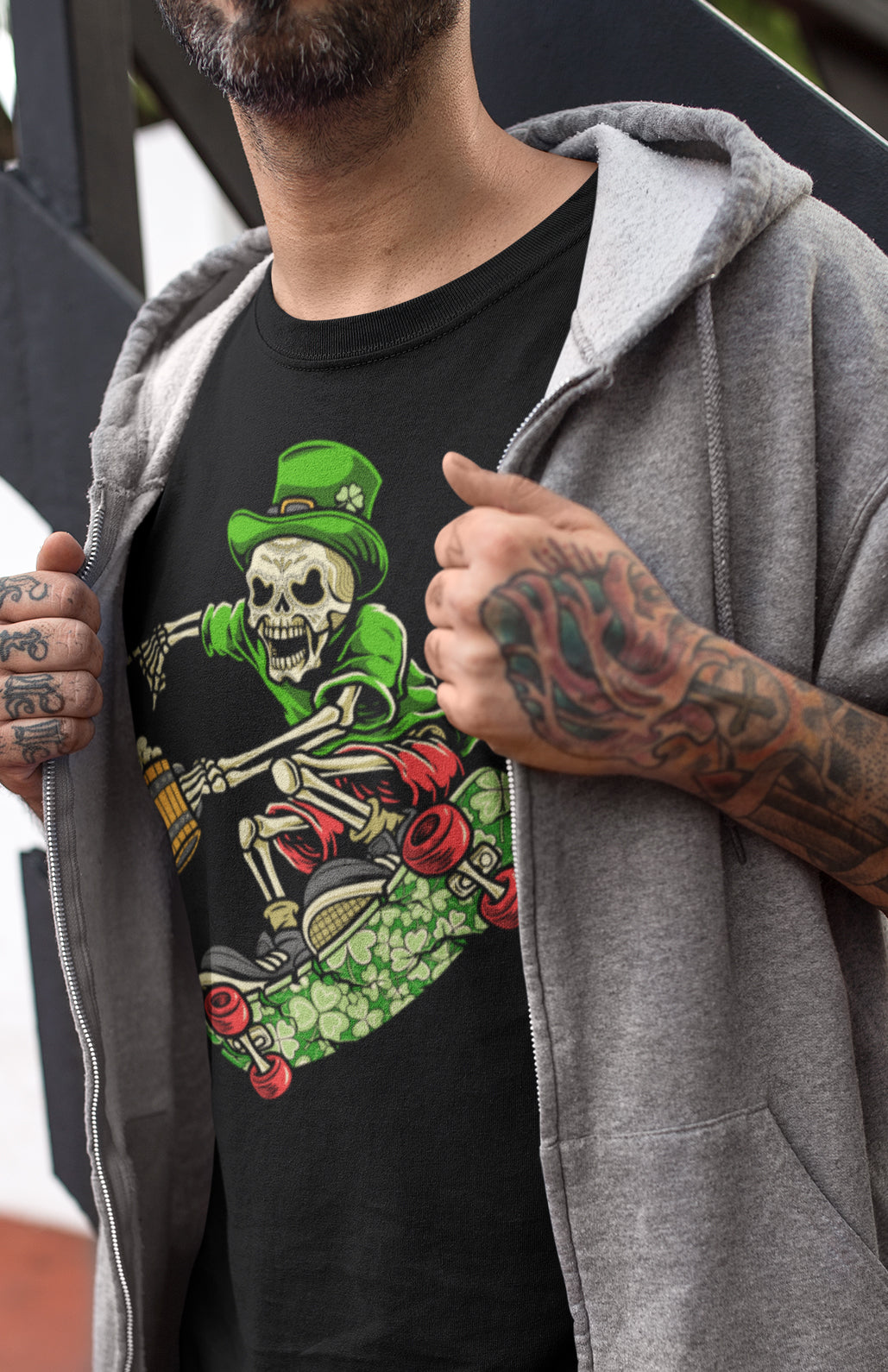 Premium Bella Canvas No Rules Skully Skater Old School Tee