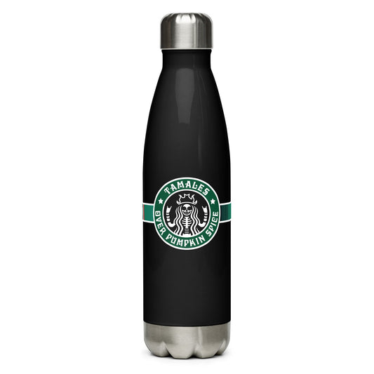 Tamales Over Pumpkin Spice Stainless steel water bottle