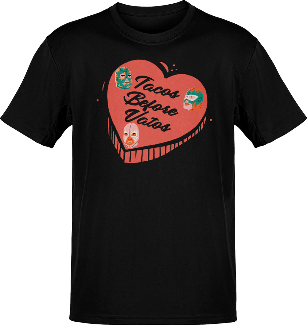 Premium Bella Canvas Tacos Before Vatos Corazon Luchador T-shirt