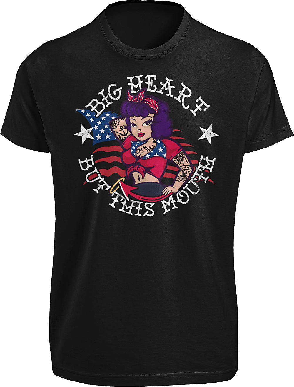 Premium Big Heart But This Mouth 4th Of July Vintage Tee