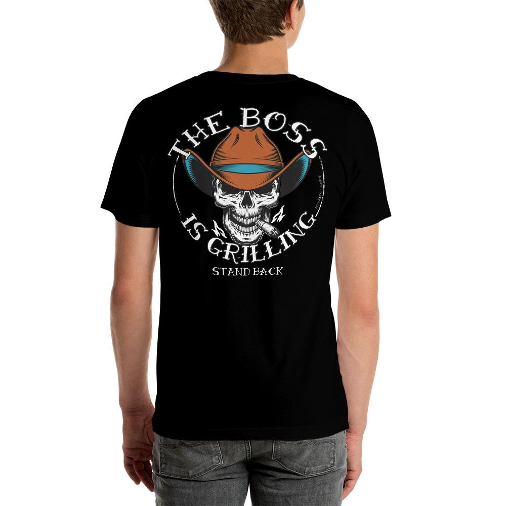 Premium The Boss Is Grilling OG T-shirt Back Print
