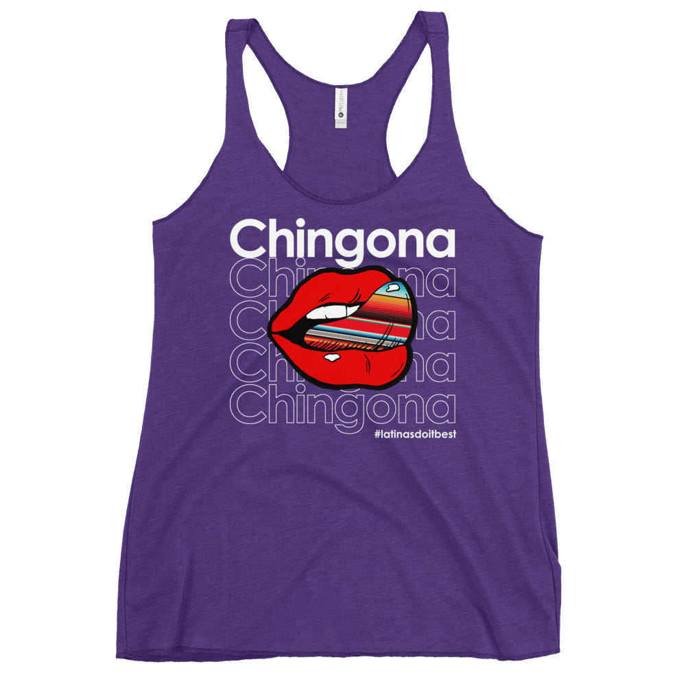 Ladie's Chingona Latinas Do It Best  Racerback Tank