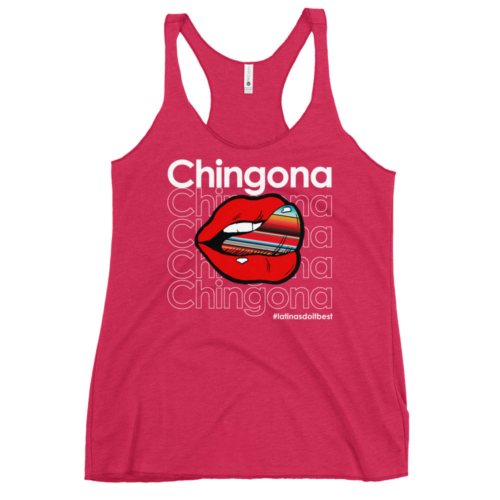 Ladie's Chingona Latinas Do It Best  Racerback Tank
