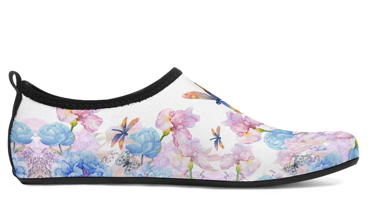 Flowers And Dragonfly