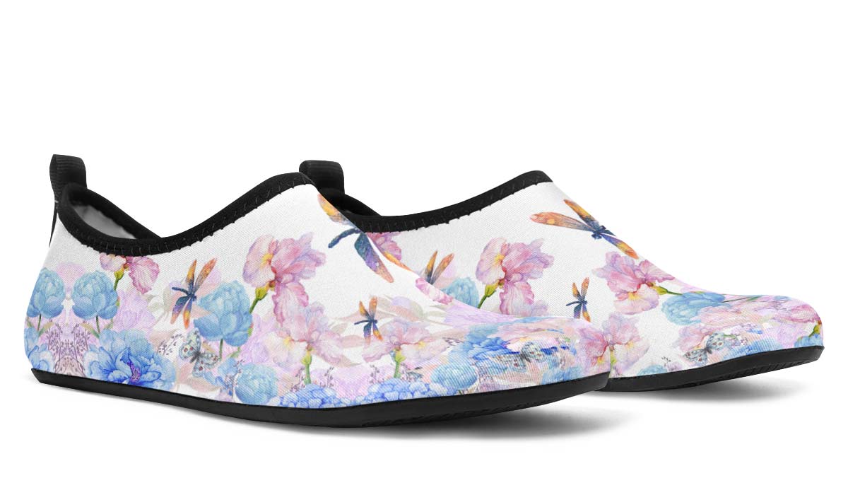 Flowers And Dragonfly