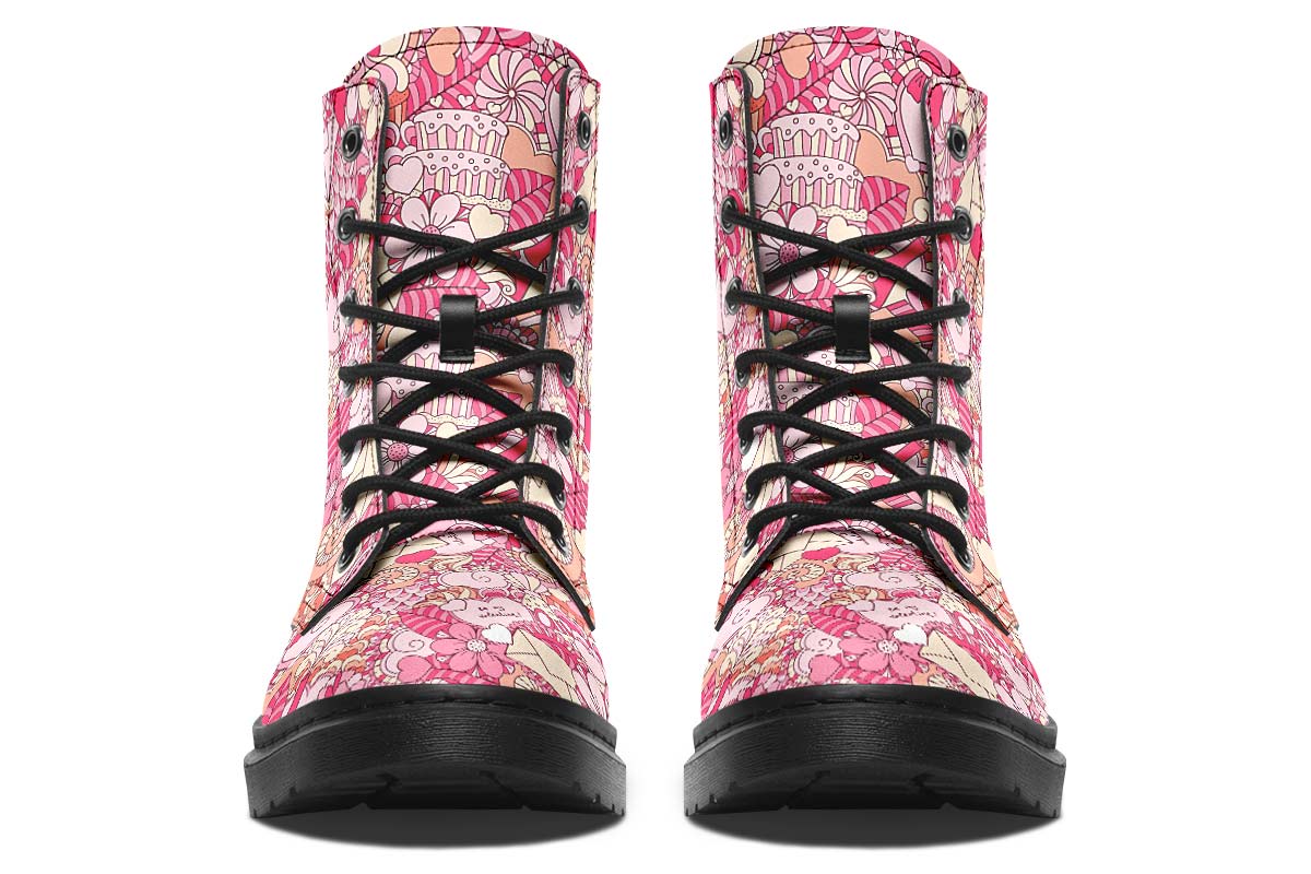 Abstract Valentines Day Boots