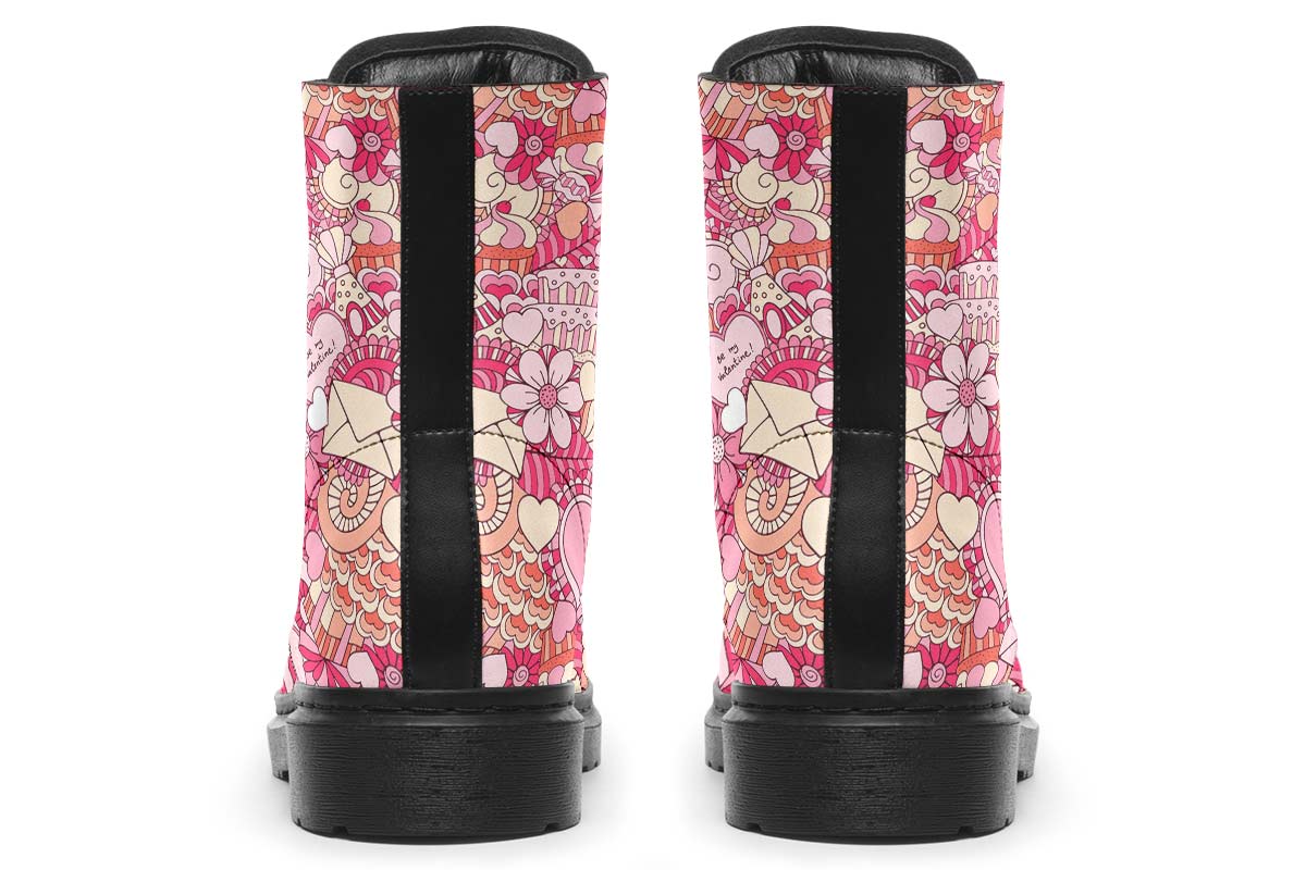 Abstract Valentines Day Boots