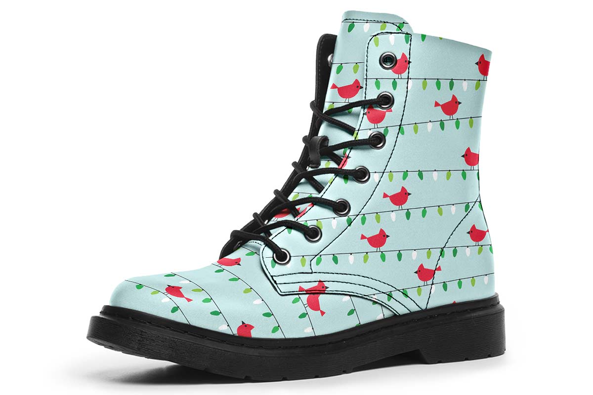 Birds On Christmas Lights Boots