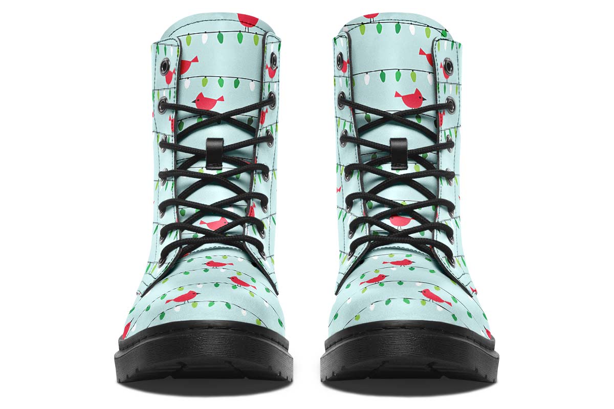 Birds On Christmas Lights Boots