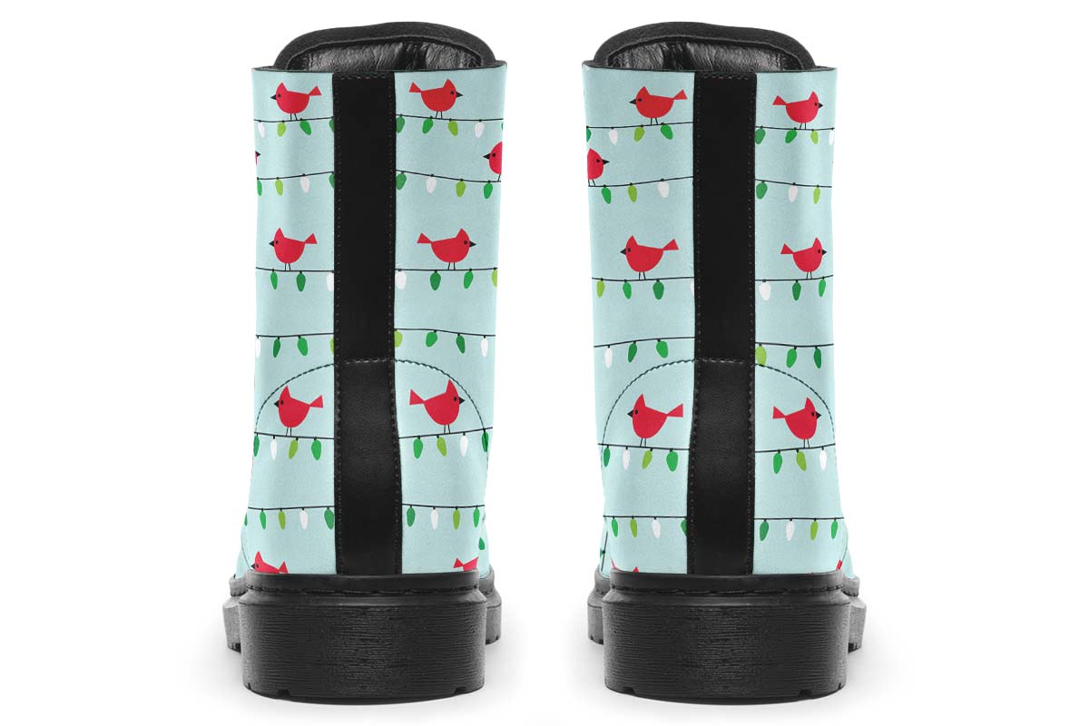 Birds On Christmas Lights Boots