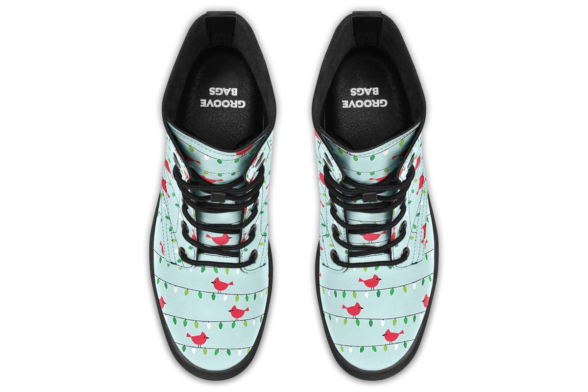 Birds On Christmas Lights Boots