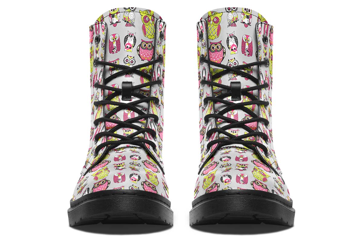 Colorfu Owl Pattern Boots