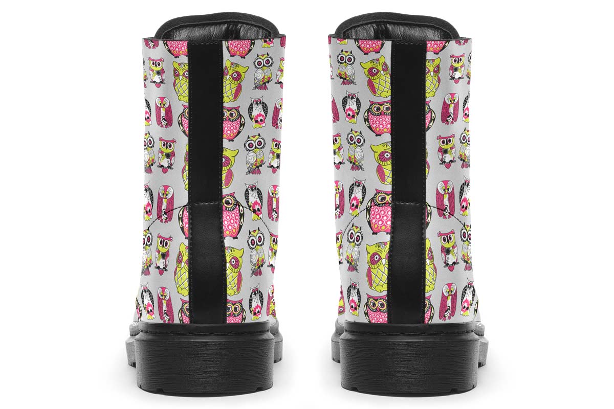 Colorfu Owl Pattern Boots