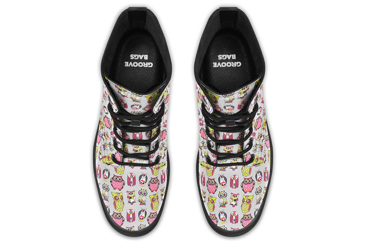 Colorfu Owl Pattern Boots