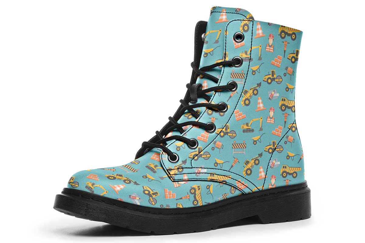 Construction Pattern Boots