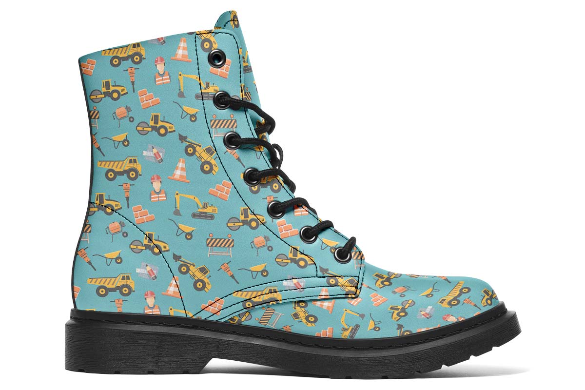 Construction Pattern Boots