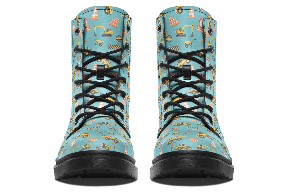 Construction Pattern Boots