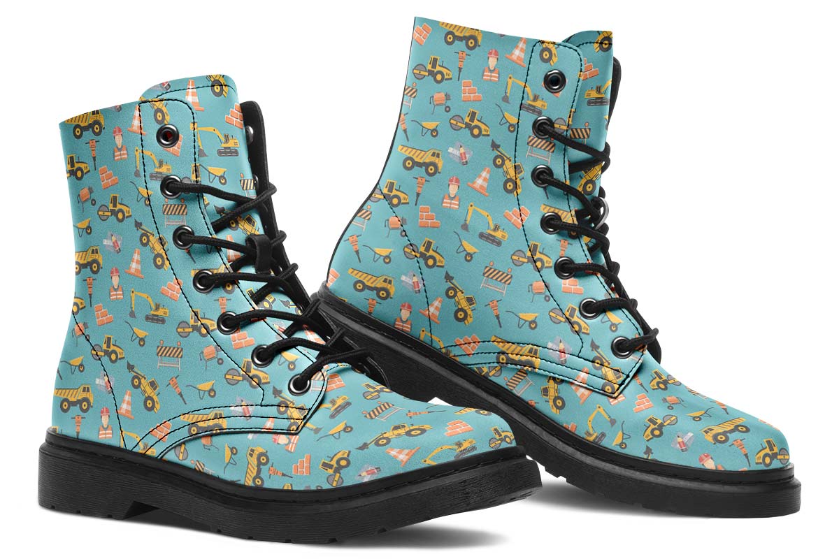 Construction Pattern Boots