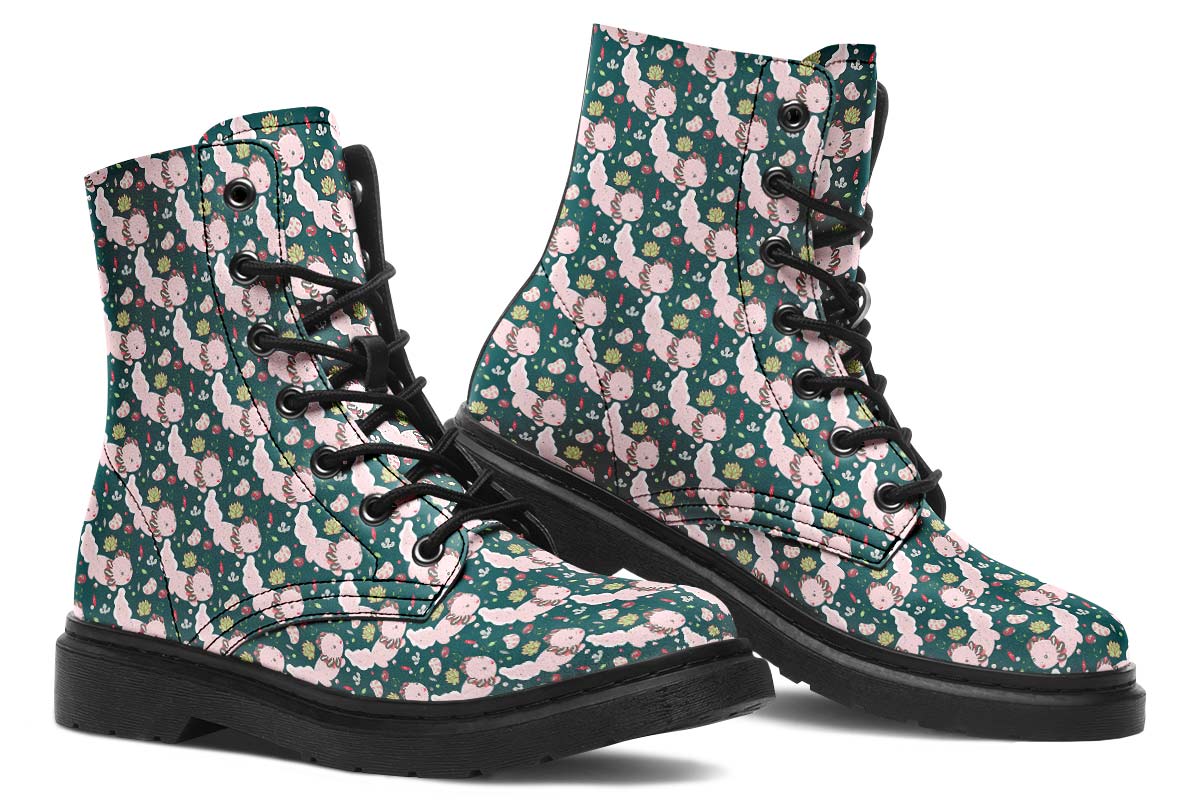 Cute Axolotl Pattern Boots
