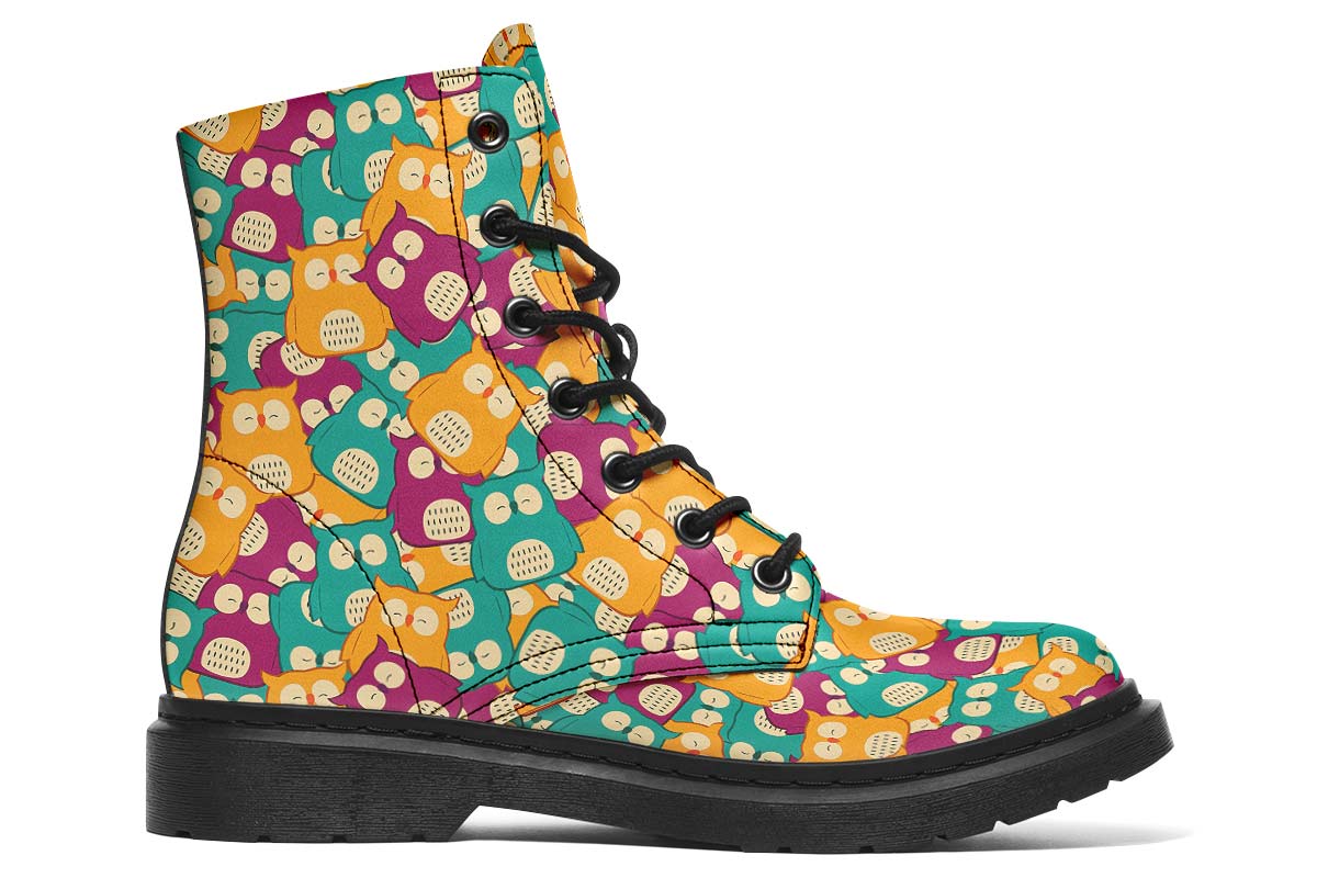 Cute Owl Pattern Boots