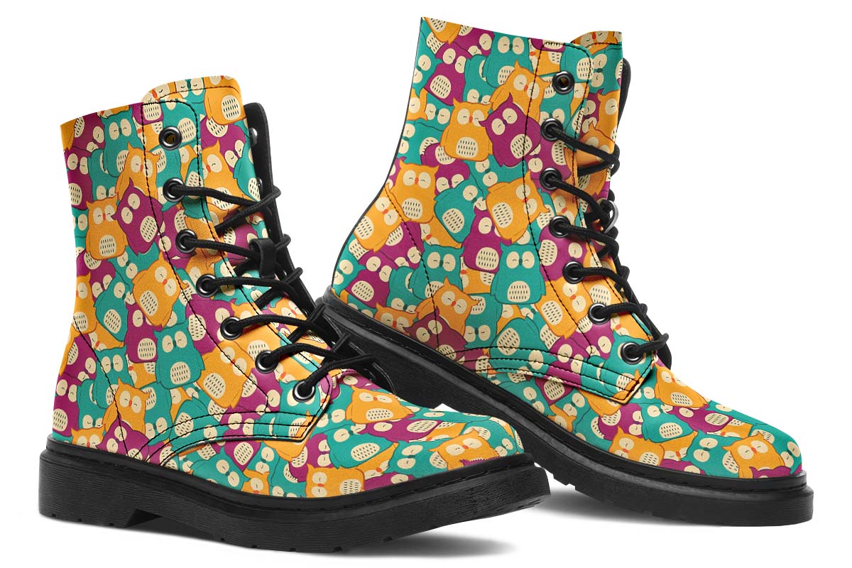 Cute Owl Pattern Boots