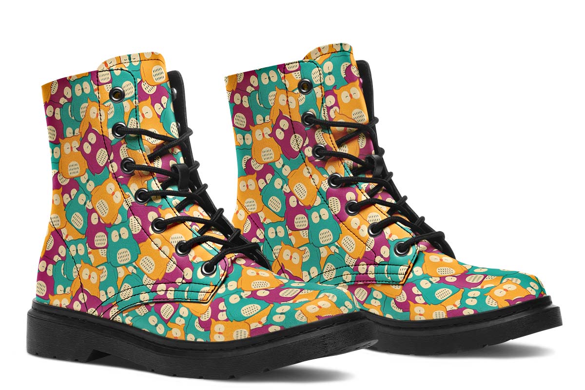 Cute Owl Pattern Boots