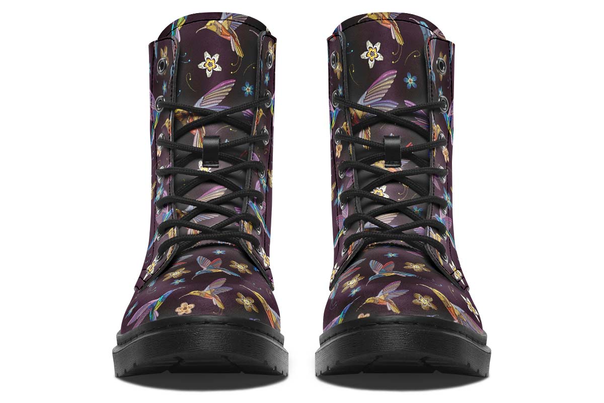 Embroidery Hummingbirds Boots