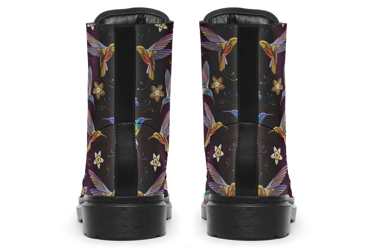 Embroidery Hummingbirds Boots