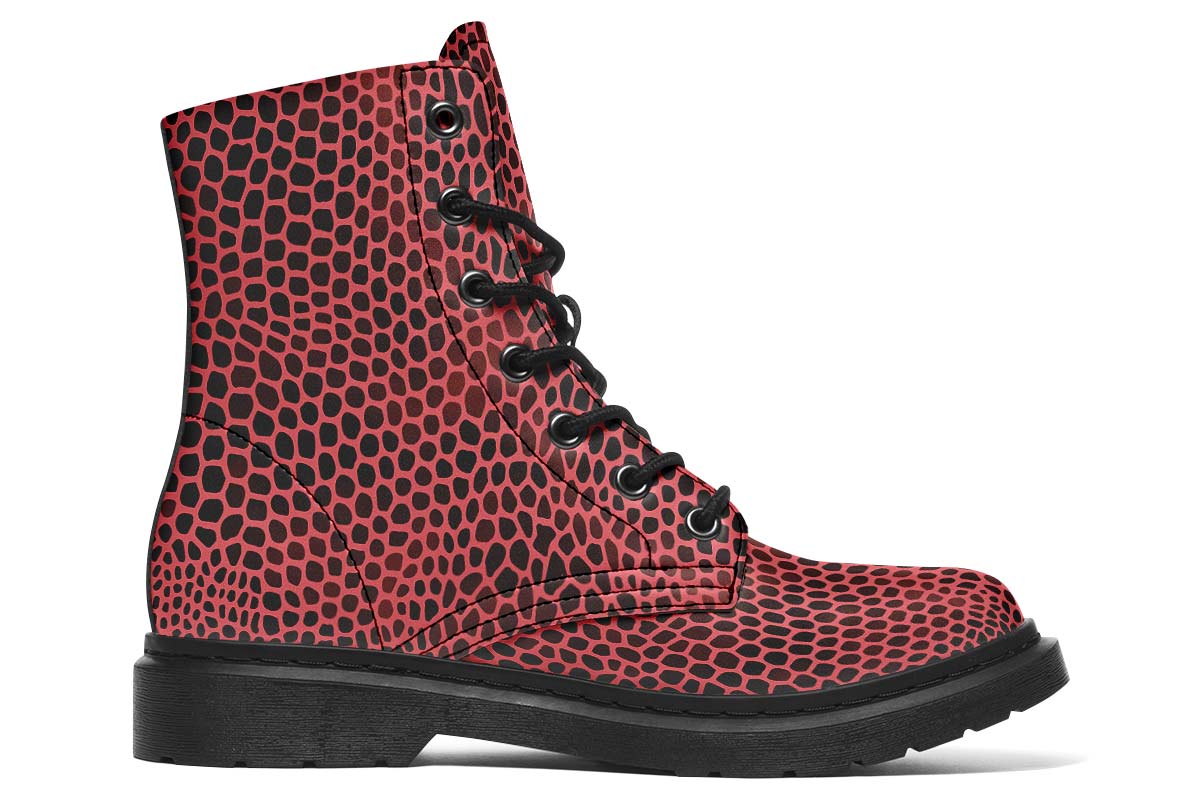 Pink Reptile Design Boots