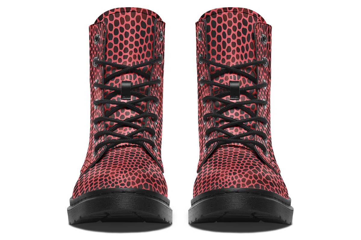 Pink Reptile Design Boots