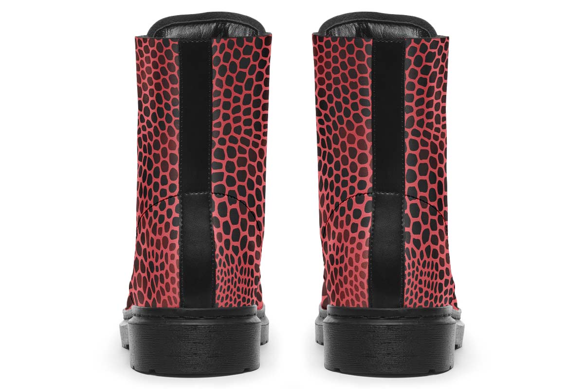 Pink Reptile Design Boots