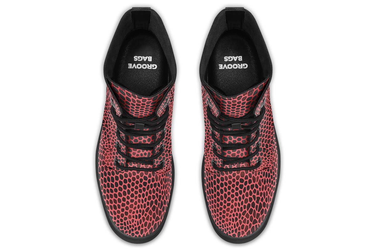 Pink Reptile Design Boots