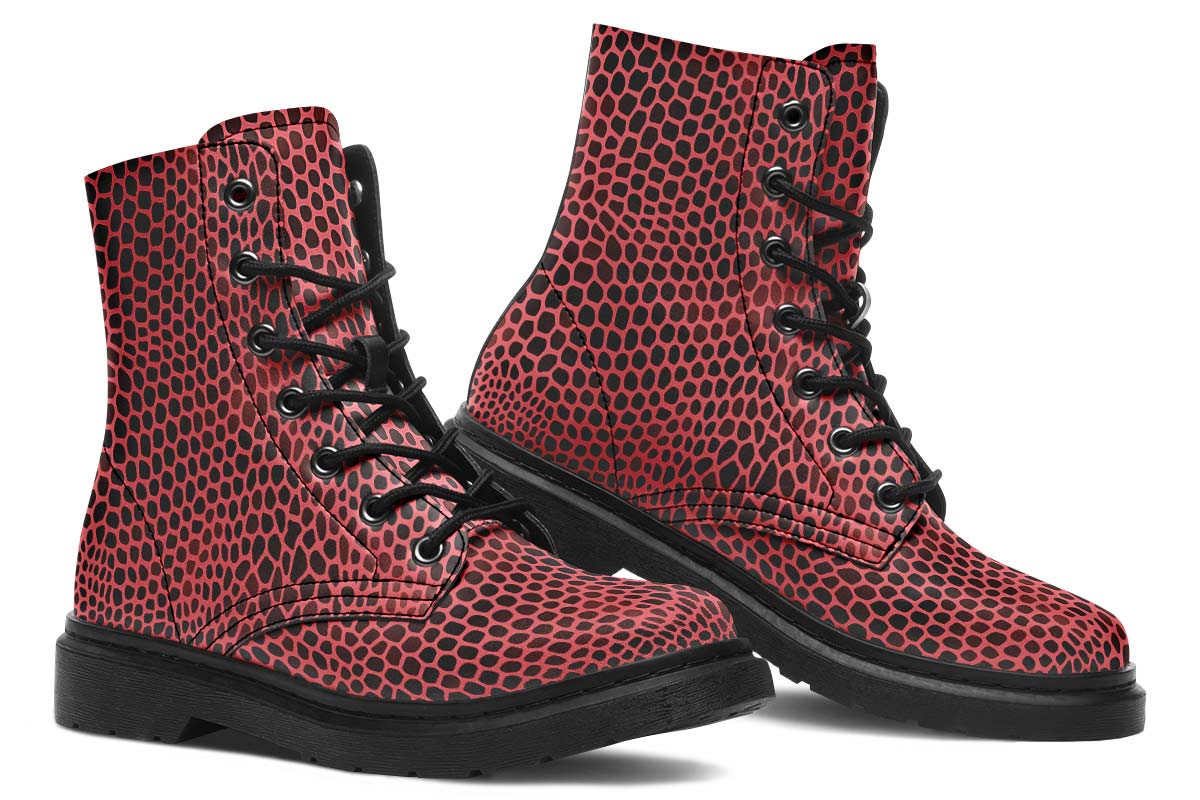 Pink Reptile Design Boots