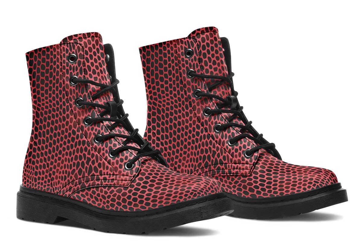 Pink Reptile Design Boots