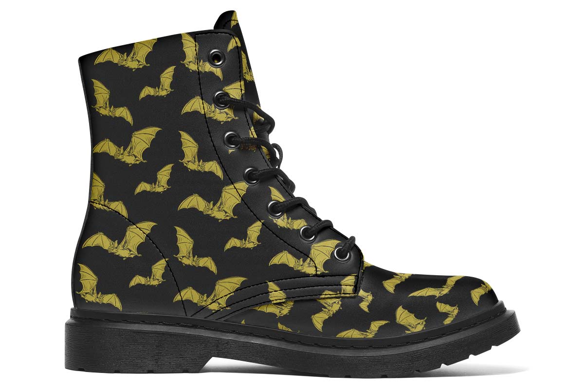 Vampire Bat Pattern Boots