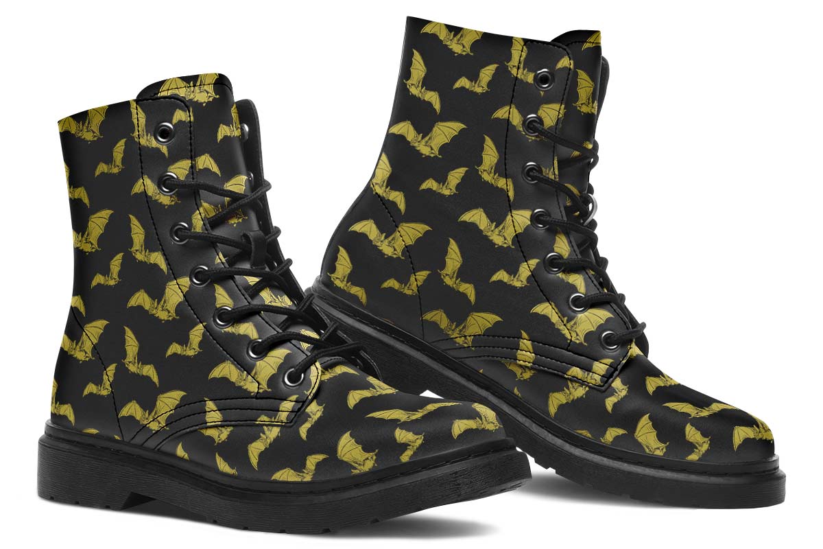 Vampire Bat Pattern Boots