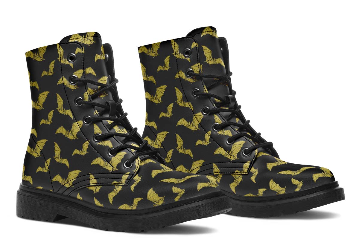 Vampire Bat Pattern Boots