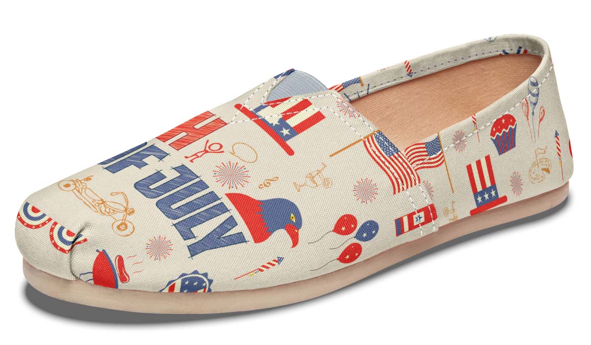 4thof July Pattern Casual Shoes
