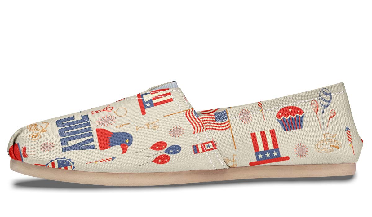 4thof July Pattern Casual Shoes