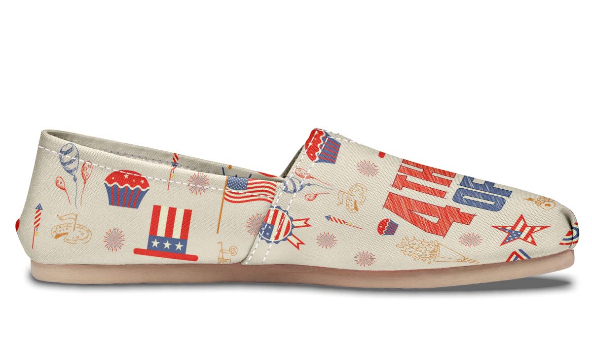 4thof July Pattern Casual Shoes