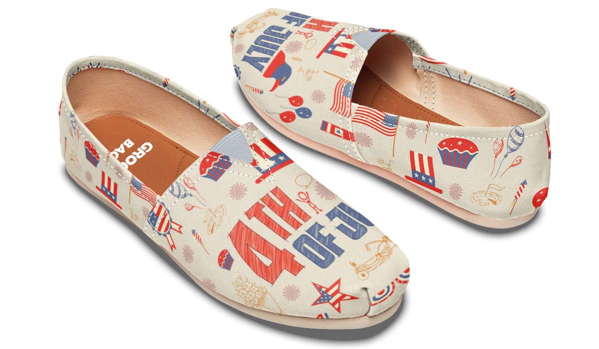 4thof July Pattern Casual Shoes
