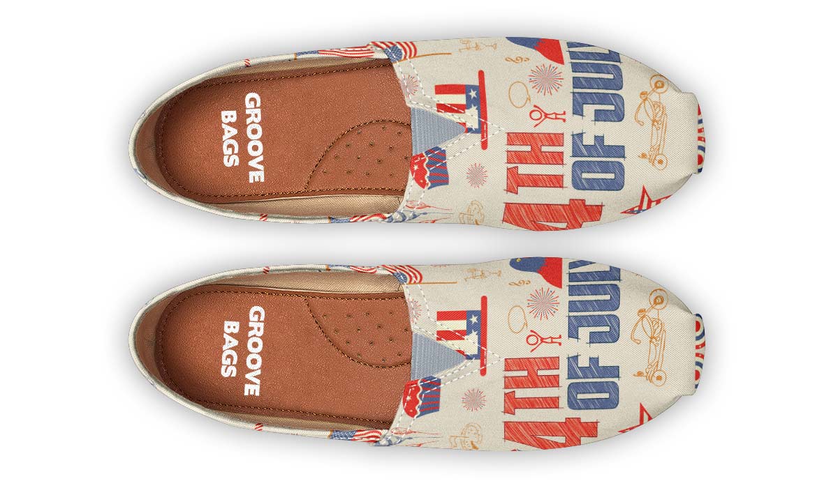 4thof July Pattern Casual Shoes