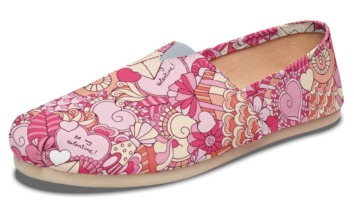 Abstract Valentines Day Casual Shoes